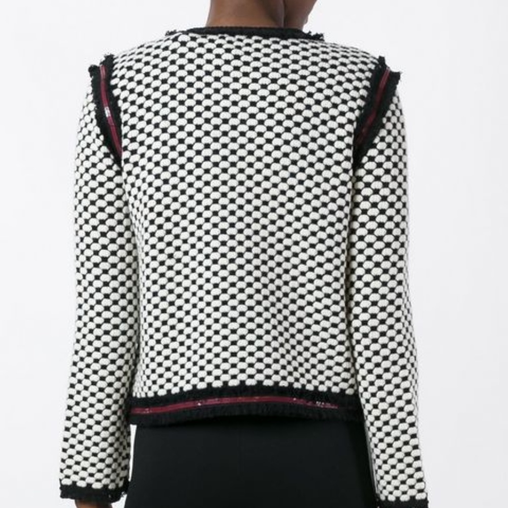 Tory Burch Sequin Embellished Petra Sweater Jacket - Picture 2 of 7